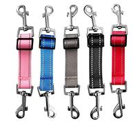 JVHLOV 5 Pcs Dog Collar Clips, Dog Collar Connector, Adjustable Reflective Pet Collar Leash, for Dog Harness to Collar Safety Clip