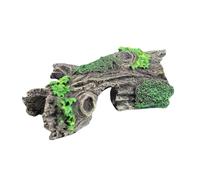 JVHLOV Fish Tank Ornaments Resin Aquarium Cave, Artificial Aquarium Wood Ornaments, Axolotl Tank Accessories, Driftwood Hiding Spot for Betta Fish, Reptile Hideout, Hollow Tree Trunk Decoration