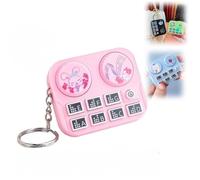 JVHOO Mini Animal Dj Keychain, Musical Instrument Keychain, Dj Disc Keychain, Cute Cartoon Pattern Keychain Keyring (Rabbit)