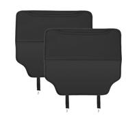 Jvjggag Backseat Cover for Kids, 2Pcs Kick Mats Back Seat Protector, Waterproof Back Seat Organizer, Wear-Resistant Anti-Kick Leather Pad, Buckle Attachment Design, Storage Boost Feature