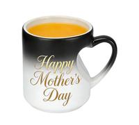 Jvjggag Ceramic Coffee Cup, Heat Sensitive Hot Cold Drinkware with Handle, Heart-Shaped Ceramic Coffee Mug, for Tea Milk Water Juice Mother's Day Home Gathering Event Apartment Party