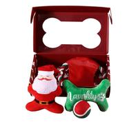 Jvjggag Christmas Dog Chew Toy Set | Plush Pet Chewing Toys and Large Dogs | Interactive Dog Toys with for Indoor, Outdoor, and Camping Playtime | for Pet Shelter Gifting wiyth 12.2x6.69x2.76 inches