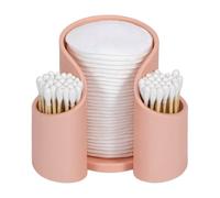 Jvjggag Elegant Swab Holder - Qtip Storage Box for Bathrooms | Acrylic with Secure Lid, Compact Vanity Organizer, Bright Color Design, Countertop Accessories for Travel Use