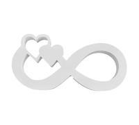 Jvjggag Eternity Heart Decor, 3 d Heart Resin Moulds Ornament, Multifunctional Decorative Modern Infinity Heart Art, Romantic Unique Table Accessories for Wedding, Home, 7.87×3.94in