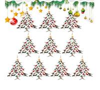 Jvjggag Hummingbird Christmas Ornament - Stacking Christmas Tree Hangable Ornament | 2D Acrylic Stack Pendant Colorful Decor for Fireplace Window Entrance Balcony Home Yard Tabletop Display