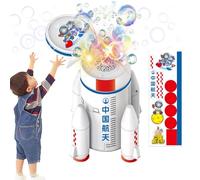 Jvjggag Rocket Launcher Bubble Maker - Battery-Operated Automatic Bubble Machine with Lights & Music - Battery-Operated Maker, Blower Toys for Kids, Outdoor Toys Birthday