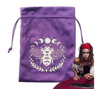 Jvjggag Tarot Pouch | Velvet Tarot Bag | Tarot Card Holder | Oracle Card Pouch for Tarot Enthusiasts R Travel Small Tarot Drawstring Pouch Tarot Drawstring Pouch with Crystals Tarot 5.12x7.09 Inches