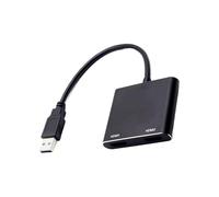 Jvjggag USB Adapter, HD Converter, Monitor Cable, 1080P Signal Transmission, Plug-and-Play Aluminum Build, Ideal for Home Desktop Laptop Use, 7.87 Inches, Black Color, 1 Piece