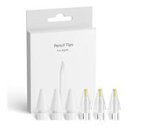 JvKzaen Upgraded Replacement Tips for Apple Pencil, Mix Transparent Metal Tips for Apple Pencil 2nd Generation/ 1st Gen/USB C Apple Pen Tips(6Pack)
