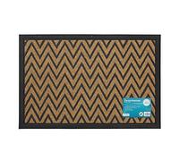 JVL Vienna Heavy Duty Rubber Backed Scraper 40 x 60cm Entrance Door Mat - Triangles