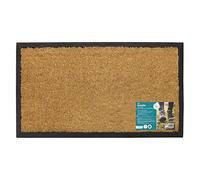 Plain Granite Tufted Coir Rubber Base Door Mat - Brown