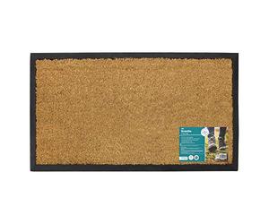 JVL 02-652 Plain Granite Design Tufted Coir Rubber Base Door Mat,40 x 70cm approx