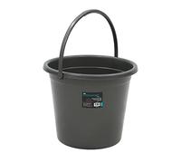 JVL 10 Litre Round Recycled Plastic Bucket, Grey