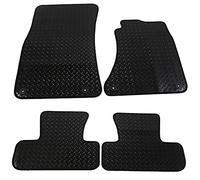 JVL 1016R Fully Tailored Rubber Car Mats with 4 Clips, Black, Set of 4