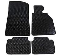 JVL 1025R Fully Tailored Rubber Car Mats, Black, Set of 4