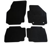 JVL 1097 Fully Tailored Car Mat Set with 2 Oval Clips - 4 Pieces, Black