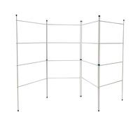JVL 11-004 Caravan Indoor/Outdoor Four Panel Folding Clothes Airer Laundry Dryer, Plastic/Metal, White