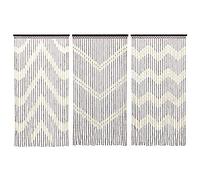 JVL 11-087 Provence Hanging Wooden Beaded Door Curtain Screen, Green, 90 x 180 cm