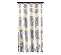 JVL 11-087C Provence Hanging Wooden Beaded Door Waves Curtain Screen, Multi-Colour, 90 x 180 cm