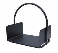 JVL 11-323 Conway Modern Fireside Accessory Log Coal Holder, Black, Steel, 41 x 47 x 30 cm
