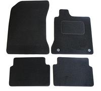 JVL 1236 Fully Tailored Car Mat Set with 2 Clips - 4 Pieces, Black