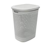 JVL 13-380IG Droplette Design Plastic Laundry Basket, 52 Litre, 57 x 45 x 38 cm Approx, Grey, One Size
