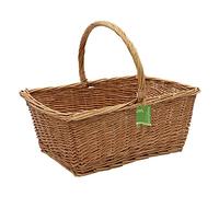 JVL 15-441 Steamed willow wicker hamper picnic shopping basket