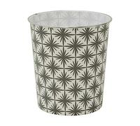 JVL 16-294 Geometric Grey Waste Paper Bin, 27 x 25cm approx, Polypropylene, Small