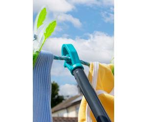 JVL 2.4M Telescopic Clothes Prop in Black | Size: Large JVL Black Large