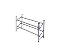 2 Tier Extendable Shoe Rack JVL Silver M