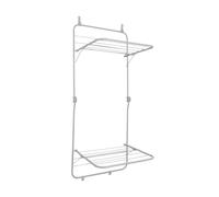 JVL 2 Tier Over Door Drying Rack-8.5M, White, Iron