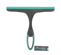 JVL 20-043GY Hand Held Wiper Blade Window Squeegee, Grey/Turquoise