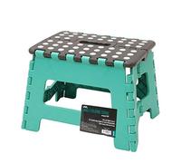 JVL 20-080TQ Small Folding Step Stool, Turquoise/Grey,