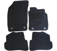 JVL 2201 Fully Tailored 4 Piece Black Car Mat Set with 4 Clips