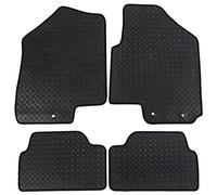 JVL 2294R Fully Tailored Rubber Car Mat with 3 Ring Clips, Black, Set of 4