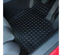JVL 2299R Fully Tailored Rubber Car Mat with 2 Fix Holes, Black, Set of 4
