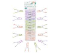 JVL 24 Pack Soft Touch Flower Clothes Pegs - Laundry Pegs - Assorted Colours