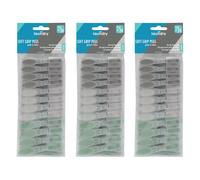 JVL 24 Soft Grip Clothes Pegs Pack of 3 (72 Total) - Assorted Colours JVL Multicolor