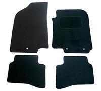 JVL 2475 Fully Tailored 4-Piece Car Mat Set with 3 Ring Clips - Black