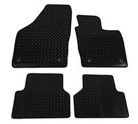 JVL 2505R Fully Tailored Rubber Car Mat with 4 Clips, Black, Set of 4