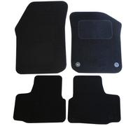 JVL 2593 Fully Tailored Car Mat with 2 Round Clips, Black, Set of 4