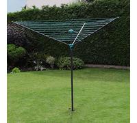 Jvl 3 Arm Powder Coated Steel Rotary Airer, 45 Metres