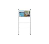 JVL Caravan Indoor/Outdoor Three Panel Folding Clothes Airer Laundry Dryer, White 3-Panel