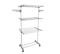 JVL 3 Tier Drying Rack, White, Iron, 21M