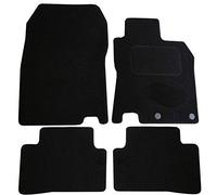 JVL 3298 Fully Tailored 4 Piece Car Mat Set with 2 Clips, Black