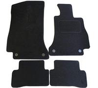JVL 3384 Fully Tailored 4-Piece Car Mat Set with 4 Clips - Black