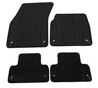 JVL 3385R Range Rover Evoque 2014+ Fully Tailored 4 Piece Rubber Car Mat Set with 8 Ring Clips, Black