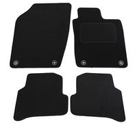 JVL 3505 Fully Tailored 4 Piece Car Mat Set with 4 Clips, Black