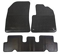 JVL 3523R Citroen C4 Picasso MK2 2014+ Fully Tailored 3 Piece Rubber Car Mat Set with 2 Clips - Black