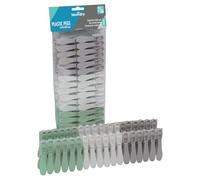 JVL 36 Pack Plastic Clothes Pegs - Durable Laundry Pegs for Washing Line - Assorted Colours